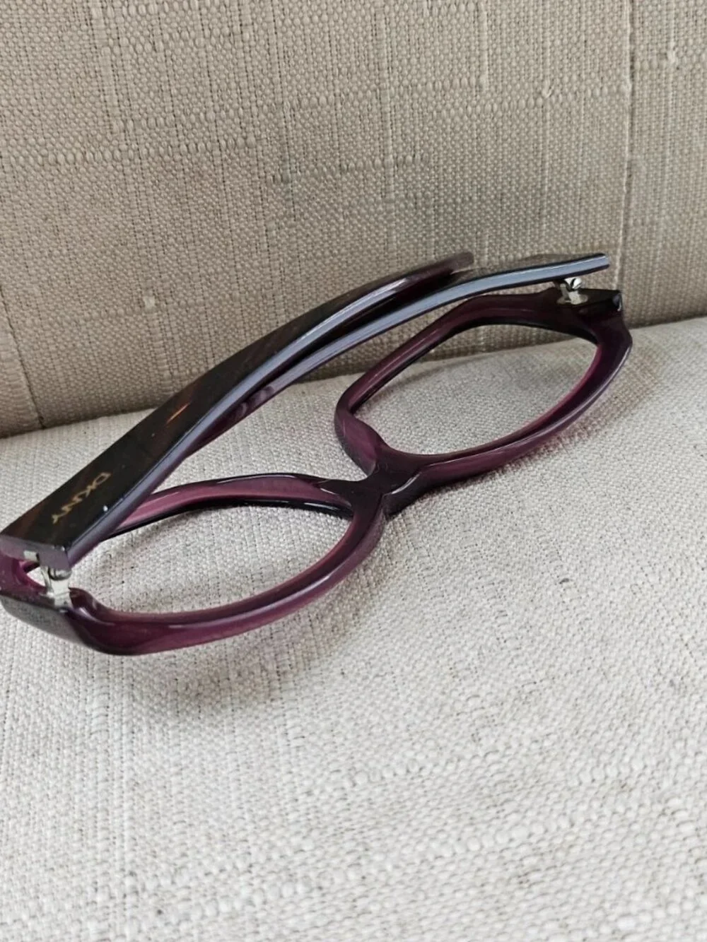 Vintage DKNY Women Eyeglasses Frame Purple/Brown Tone Eyewear Glasses DY4048